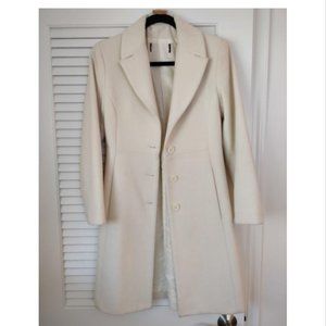 Cream Winter Coat- Wool- Size 0-2